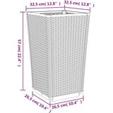 vidaXL Vrtna korita 2 kosa črna 32,5x32,5x57 cm PP | Shoptok.si