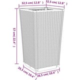 vidaXL Vrtne sadilice 2 kom crne 32 5 x 32 5 x 57 cm od PP-a | shoptok.hr