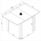 MID.YOU JEDILNA MIZA, bela | Shoptok.si