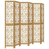  The Living Store Paravan 6-delni rjav trden les pavlovnije - Pregrada Za Prostor, (21494141) | Shoptok.si