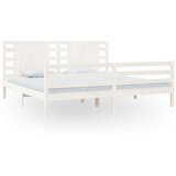  Posteljni okvir bel iz borovine 200x200 cm, (20647424) | Shoptok.si
