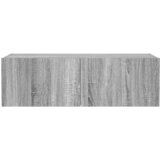  Zidni TV ormarić s LED svjetlima siva boja hrasta 100x35x31 cm | shoptok.hr