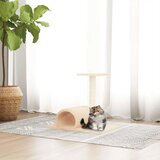  Grebalica za mačke s tunelom krem 60 x 34 5 x 50 cm | shoptok.hr