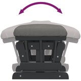  Stolica za ljuljanje s tabureom tamnosiva od tkanine | shoptok.hr