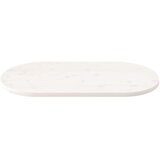  Ploča za stol bijela 110x55x2,5 cm od masivne borovine ovalna | shoptok.hr