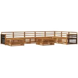  Set vanjskih sofa 9 kom. Prirodna Čvrsto drvo akacije | shoptok.hr