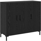 vidaXL Strani šal Črna 90 x 34 x 80 cm Konstruiran les | Shoptok.si