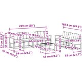  Set vanjskih sofa 8 kom. Prirodna i krem | shoptok.hr
