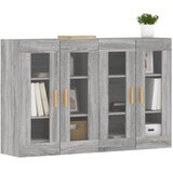  Zidni ormarići 2 kom boja hrasta sonome od konstruiranog drva Siva | shoptok.hr