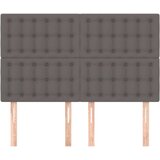  Posteljno vzglavje 4 kosa sivi 72x5x78/88 cm umetno usnje, (20952442) | Shoptok.si