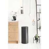 Brabantia Koš za smeti na dotik 30 L s plastičnim vložkom - mat črna | Shoptok.si