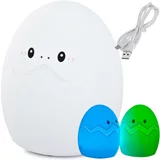  RGB akumulatorska mehka otroška lučka touch 1200mAh USB jajček