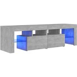 Maison Chic TV omarica - TV stojalo - Televizijska omarica z LED lučkami betonsko siva 140x36,5x40 cm, (21700378) Cene