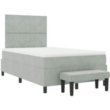  Krevet s opruga kutije Svjetlosiva 200 x 120 cm Baršun | shoptok.hr