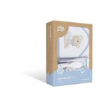 Interbaby ručnik Love You 100x100 white/blue+ češalj i četka Cijene