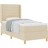 Box spring krevet s madracem Krema 80 x 200 cm tkanina | shoptok.hr