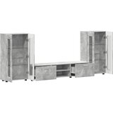  Set TV komoda FLORIN 3 kom. Betonski sivi Konstruirano drvo | shoptok.hr