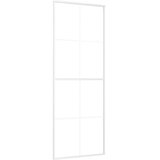  Klizna vrata od mutnog stakla ESG i aluminija 76x205 cm bijela | shoptok.hr