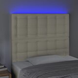  LED uzglavlje krem 100x5x118/128 cm od umjetne kože | shoptok.hr