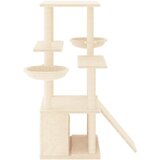  Penjalica za mačke sa stupovima za grebanje krem 133 cm | shoptok.hr