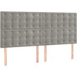 Maison Chic Posteljno vzglavje - Vzglavna omarica 4 kosa svetlo siv 90x5x78/88 cm žamet, (22078394) | Shoptok.si