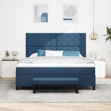  Krevet s opruga kutije s uzglavljem Plava 180 x 200 cm tkanina | shoptok.hr