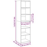  Visoka komoda boja hrasta 50 x 41 x 185 cm konstruirano drvo | shoptok.hr