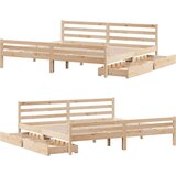 vidaXL okvir kreveta bez madraca 200 x 200 cm od masivne borovine | shoptok.hr