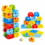 ELEPHANT Tower Skill Game Balancing s Colored Cards 46 pcs. | Shoptok.si