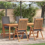  Vrtna stolica 4 pcs Smeđa i siva 57 x 71,5 x 104 cm | shoptok.hr