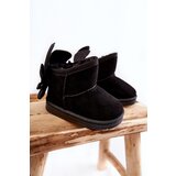 Boto Girls' Warm Snow Boots With Bows Black Meriva | ePonuda.com