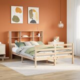 vidaXL Knjižna postelja brez vzmetnice 140x190 cm trdna borovina | Shoptok.si