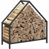  Stalak za drva crni 60x25x60 cm Hladno valjani čelik | shoptok.hr