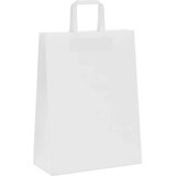  Papirnate vrećice 250 kom s ručkama bijele 26x12x35 cm | Eponuda.ba