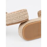 SEASTAR Beige braided slippers on a platform with buckles | Shoptok.si