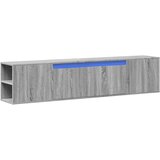  Zidni TV ormarić s LED svjetlima siva boja hrasta 180x31x39,5cm | shoptok.hr
