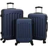 vidaXL Set kovčkov 3 kosi Trdi temno modri 20” 24” 28” ABS Cene