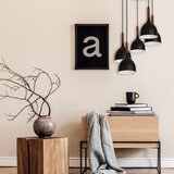  Luster na sajli NOAK WOOD 5xE27/15W/230V crna/bukva | Eponuda.com