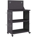  Količar za alate s policom Crna 65 x 35 x 111 cm Čelična vrata | shoptok.hr