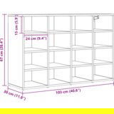 vidaXL ormar za cipele staro drvo 103 x 30 x 67 cm konstruirano drvo | shoptok.hr