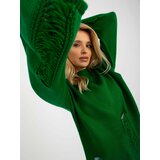 Fashion Hunters Green women's oversize sweater with holes Cene