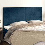 Uzglavlje tamnoplavo 180x5x118/128 cm baršunasto | shoptok.hr