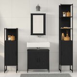  Set od 4 dijela namještaja za kupaonicu od crnog hrasta i konstruiranog drveta | shoptok.hr