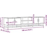 vidaXL TV ormarić boja dimljenog hrasta 180x35x41 cm konstruirano drvo | shoptok.hr
