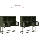 vidaXL Komoda maslinastozelena 100,5x39x107 cm hladno valjani čelik | shoptok.hr