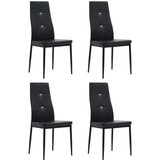 vidaXL jedilni stoli 4 kosi črno umetno usnje | Shoptok.si