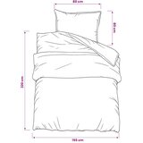  Set posteljine za poplun bijelo-smeđi 155 x 220 cm pamučni | shoptok.hr