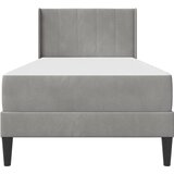  Okvir kreveta s madracem Svijetlo siva 90 x 190 cm Baršun | shoptok.hr