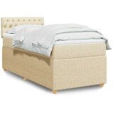  Krevet s oprugama i madracem krem 90 x 200 cm od tkanine | shoptok.hr