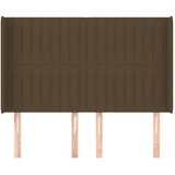  Uzglavlje s ušima tamnosmeđe 147x16x118/128 cm od tkanine | shoptok.hr